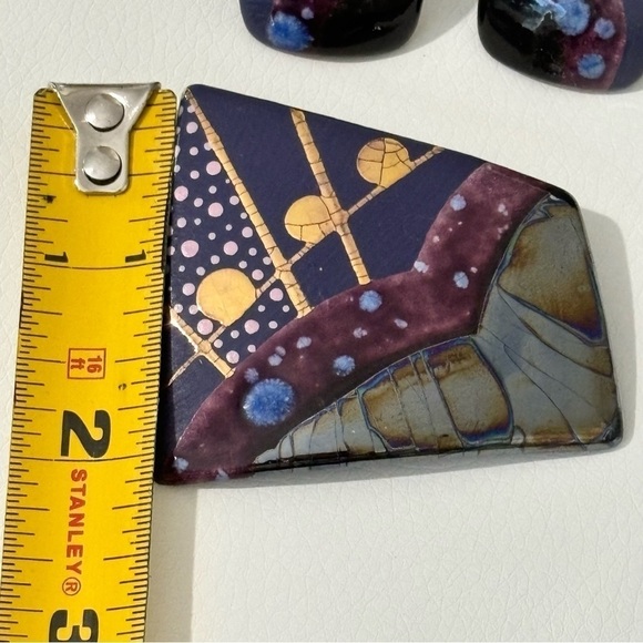 Handmade brooch and earring set #211 - Picture 2 of 9